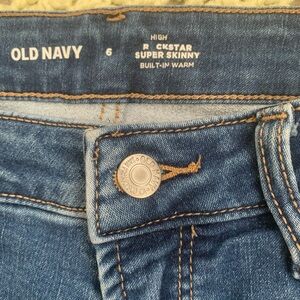 Old Navy Women's High-Rise Super Skinny Blue Wash Jeans